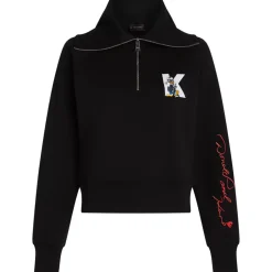 Sweat-shirt à demi-zip Disney x KARL LAGERFELD pour femmes