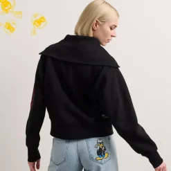 Sweat-shirt à demi-zip Disney x KARL LAGERFELD pour femmes
