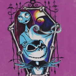 T-shirt Jack Skellington et Sally pour femmes, L'Étrange Noël de monsieur Jack de Tim Burton