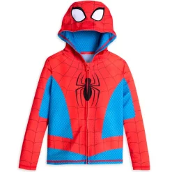 T-shirt Spider-Man à capuche avec protection solaire pour enfants